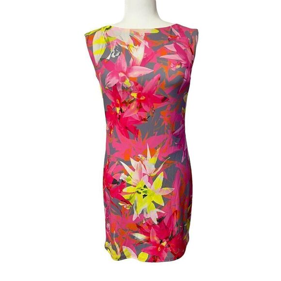 TRINA TURK NWT SZ Small Floral Sheath Silhouette Dress Felana Summer Spring Sz2 - Picture 9 of 12